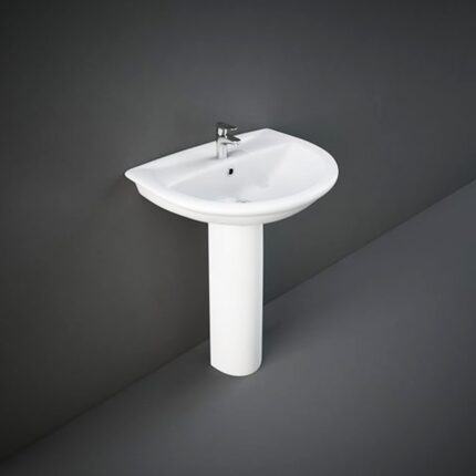 WASH BASIN WITH PEDESTAL KARLA 60CM - RAK