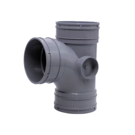 Atlas UPVC Tee 110mm, SWV Grade, High Rigidity, Smooth-Flow Junction