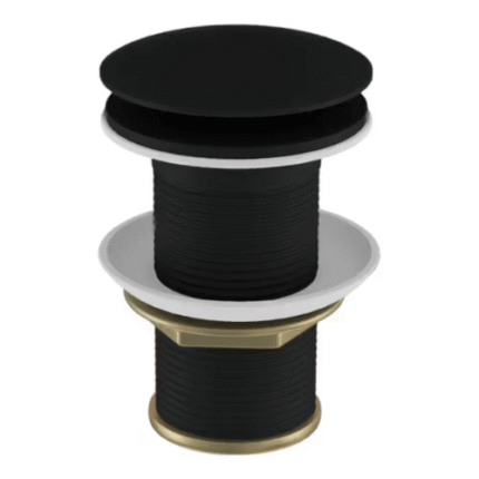 Jaquar (ALD-BLM-727) Click Clack Unslotted Basin Waste - Black Matt