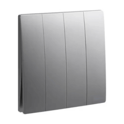 Legrand Mallia Senses 4-Gang 1-Way 16AX Switch, Quad Single-Point Control, Suitable for Modern Interior - Dark Silver