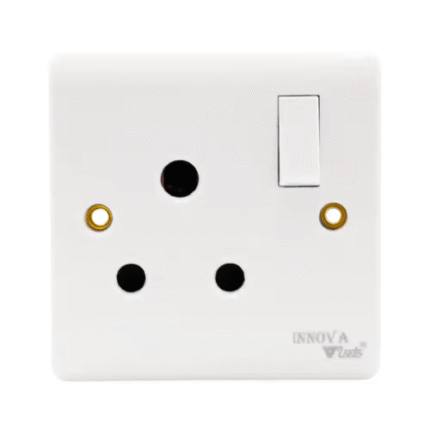 Veto 15A 1 Gang Round Pin Switch Socket