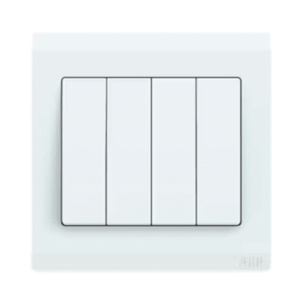 ABB 4 Gang 2 Way 10Amp Switch,Inora BL108,White