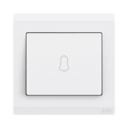 ABB 1 Gang 1 Way 10Amp Door bell mark Push Switch, IFJORA BL429, White